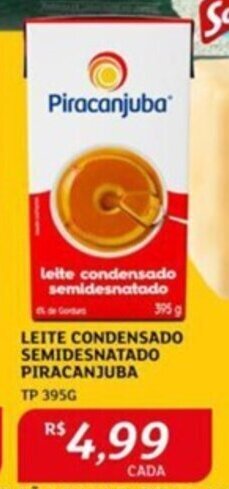 Assaí Atacadista LEITE CONDENSADO SEMIDESNATADO PIRACANJUBA TP 395G oferta
