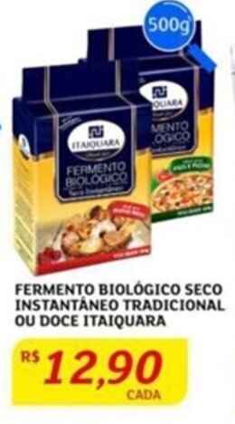 Assaí Atacadista FERMENTO BIOLÓGICO SECO INSTANTANEO TRADICIONAL OU DOCE ITAIQUARA 500G oferta