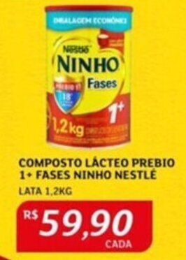 Assaí Atacadista COMPOSTO LÁCTEO PREBIO 1+ FASES NINHO NESTLÉ LATA 1,2KG oferta