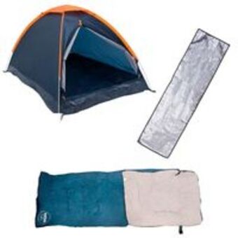 Novo Mundo Barraca de camping panda 2 pessoas coluna d'água 600mm nautika + isolante térmico + saco de dormir oferta