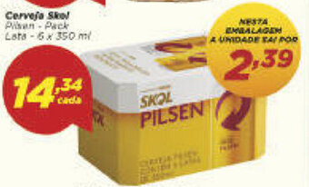 Dia Cerveja Skol 6x350ml oferta