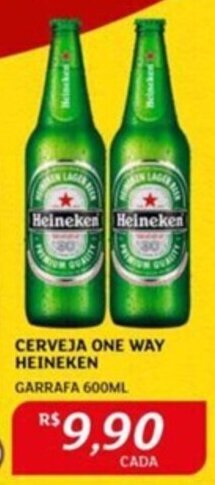 Assaí Atacadista CERVEJA ONE WAY HEINEKEN GARRAFA 600ML oferta