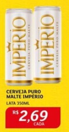 Assaí Atacadista CERVEJA PURO MALTE IMPÉRIO LATA 350ML oferta