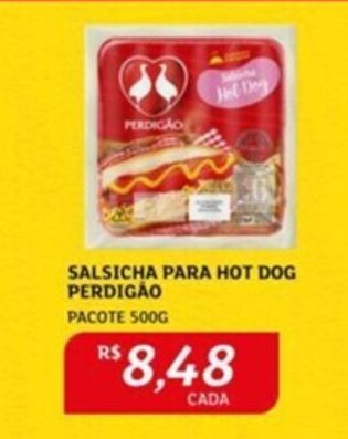 Assaí Atacadista SALSICHA PARA HOT DOG PERDIGÃO PACOTE 500G oferta