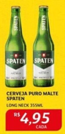 Assaí Atacadista CERVEJA PURO MALTE SPATEN LONG NECK 355ML oferta