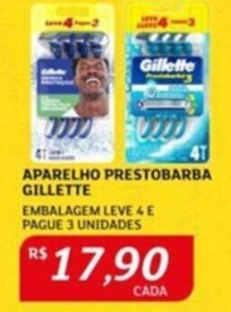 APARELHO PRESTOBARBA GILLETTE