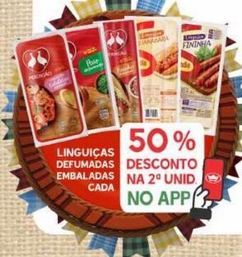 Linguiças defumadas embaladas