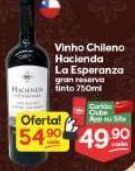 Supermercados Princesa Vinho chileno hacienda la esperanza 750ml oferta