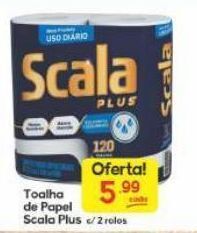 Toalha de papel scala plus 2 rolos