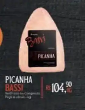Tenda Atacado Picanha bassi resfriada ou congelada peça a vácuo kg oferta