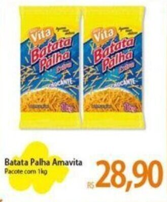 Atacadão Batata Palha Amavita Pacote com 1kg oferta