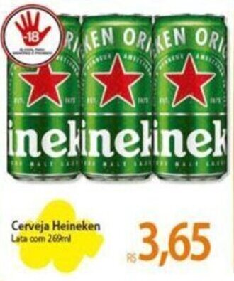 Atacadão Cerveja Heineken Lata com 269ml oferta