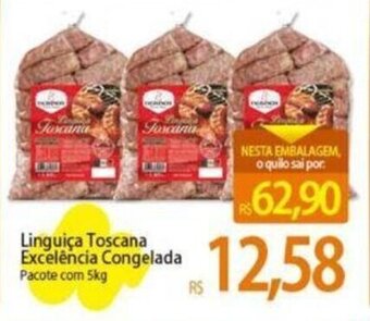Atacadão Linguiça Toscana Excelência Congelada Pacote com 5kg oferta