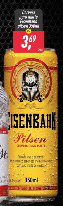 Frangolândia Cerveja puro malte Eisenbahn pilsen 600ml oferta