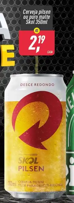 Frangolândia Cerveja Pilsen ou Puro Malte Skol 350ml oferta