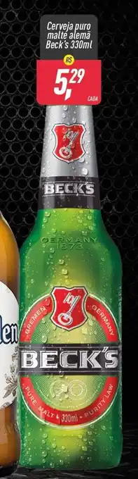 Frangolândia Cerveja puro Malte Alema Beck's 330ml oferta