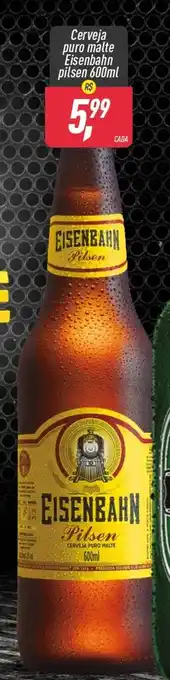 Frangolândia Cerveja puro malte Eisenbahn pilsen 600ml oferta