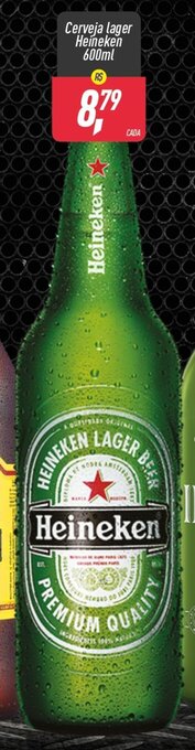 Cerveja Lager Heineken 600ml