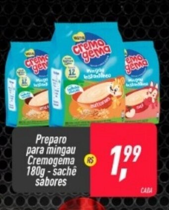 Frangolândia Preparo para Mingau Cremogema 180g sabores oferta