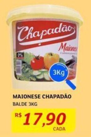 MAIONESE CHAPADÃO BALDE 3KG