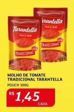 Assaí Atacadista MOLHO DE TOMATE TRADICIONAL TARANTELLA POUCH 300G oferta