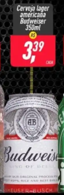 Frangolândia Cerveja Lager Americana Budweiser 350ml oferta