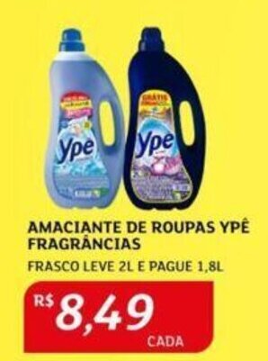 Assaí Atacadista AMACIANTE DE ROUPAS YPÊ FRAGRÂNCIAS FRASCO LEVE 2L E PAGUE 1,8L oferta