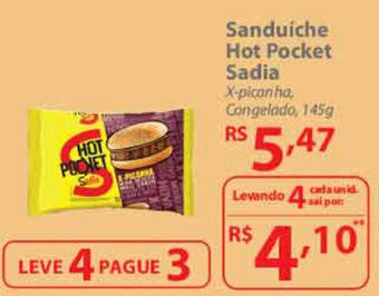 Nacional Sanduiche Hot Pocket Sadia 145g oferta