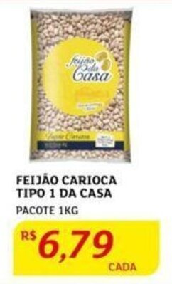 Assaí Atacadista FEIJÃO CARIOCA TIPO 1 DA CASA PACOTE 1KG oferta