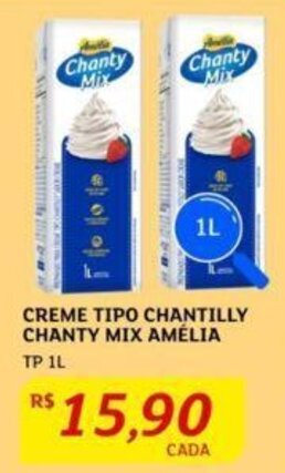 Assaí Atacadista CREME TIPO CHANTILLY CHANTY MIX AMÉLIA TP 1L oferta
