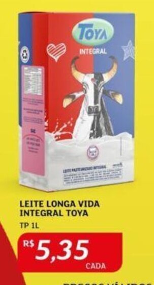 Assaí Atacadista LEITE LONGA VIDA INTEGRAL TOYA TP 1L oferta