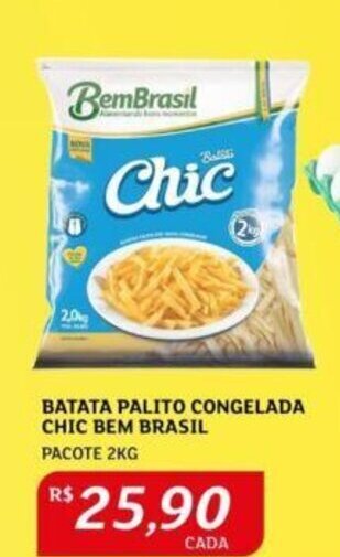 Assaí Atacadista BATATA PALITO CONGELADA CHIC BEM BRASIL PACOTE 2KG oferta