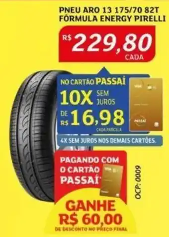 Assaí Atacadista PNEU ARO 13 175/70 82T FÓRMULA ENERGY PIRELLI oferta