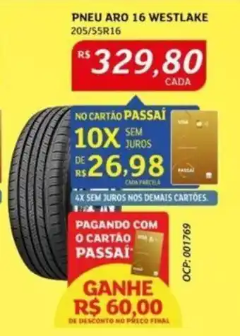 Assaí Atacadista PNEU ARO 16 WESTLAKE 205/55R16 oferta