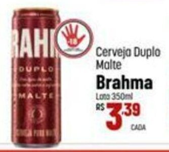 Muffato Cerveja Duplo Malte Brahma lata 350ml oferta