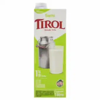 Leite tirol semi desnatado com tampa tp 1l