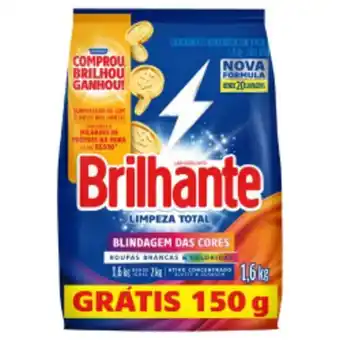 Asun Sabão em pó brilhante limpeza total leve 1,6kg pague 1,450kg oferta