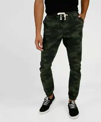 Calça masculina sarja jogger estampa camuflada mr