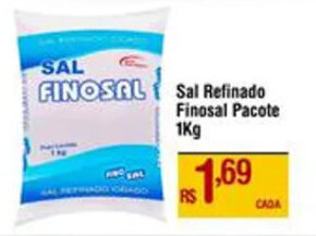 Max Atacadista Sal Refinado Finosal Pacote 1Kg oferta