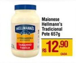 Max Atacadista Maionese Hellmann's Tradicional Pote 657g oferta