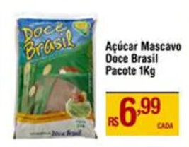 Açúcar Mascavo Doce Brasil Pacote 1Kg
