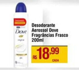 Max Atacadista Desodorante Aerossol Dove Fragrâncias Frasco 200ml oferta