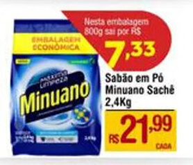 Max Atacadista Sabão em Pó Minuano Sache 2,4Kg oferta