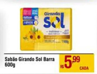 Sabão Girando Sol Barra 600g