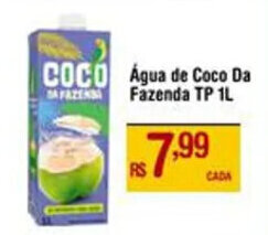 Água de Coco Da Fazenda TP 1L