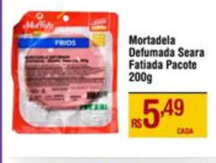 Max Atacadista Mortadela Defumada Seara Fatiada Pacote 200g oferta