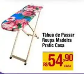 Max Atacadista Tábua de Passar Roupa Madeira Pratic Casa oferta