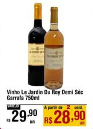 Max Atacadista Vinho Le Jardin Du Roy Demi Séc Garrafa 750ml oferta