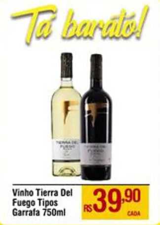 Max Atacadista Vinho Tierra Del Fuego Tipos Garrafa 750ml oferta