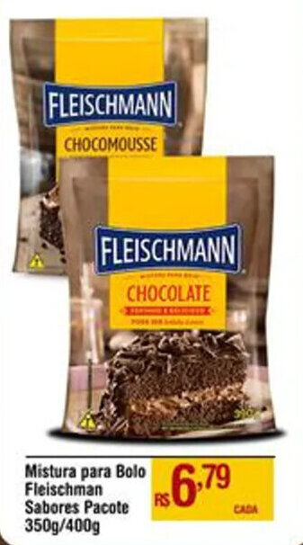 Max Atacadista Mistura para Bolo Fleischman Sabores Pacote 350g/400g oferta
